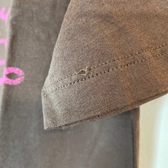 Von Dutch Printed T-shirt Boy's M Chocolate Brown Crewneck Pullover Tagless - Picture 4 of 6